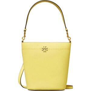 Tory Burch McGraw Leather Bucket Bag VINTAGE YELLOW
